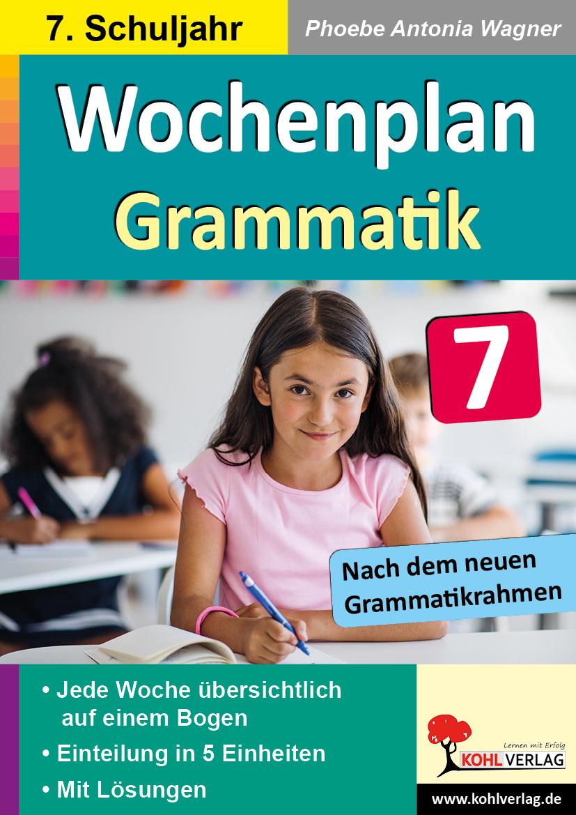 Vorderes Coverbild Wochenplan Grammatik / Klasse 7