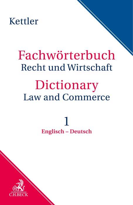 Vorderes Coverbild Fachwörterbuch Recht & Wirtschaft Band I: Englisch - Deutsch