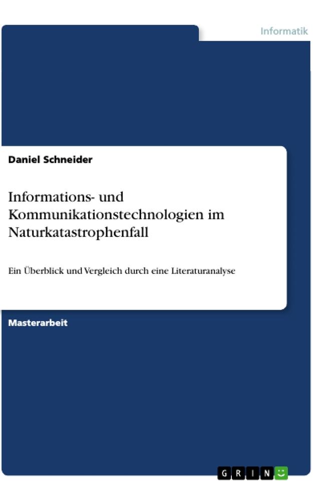 Vorderes Coverbild Informations- und Kommunikationstechnologien im Naturkatastrophenfall