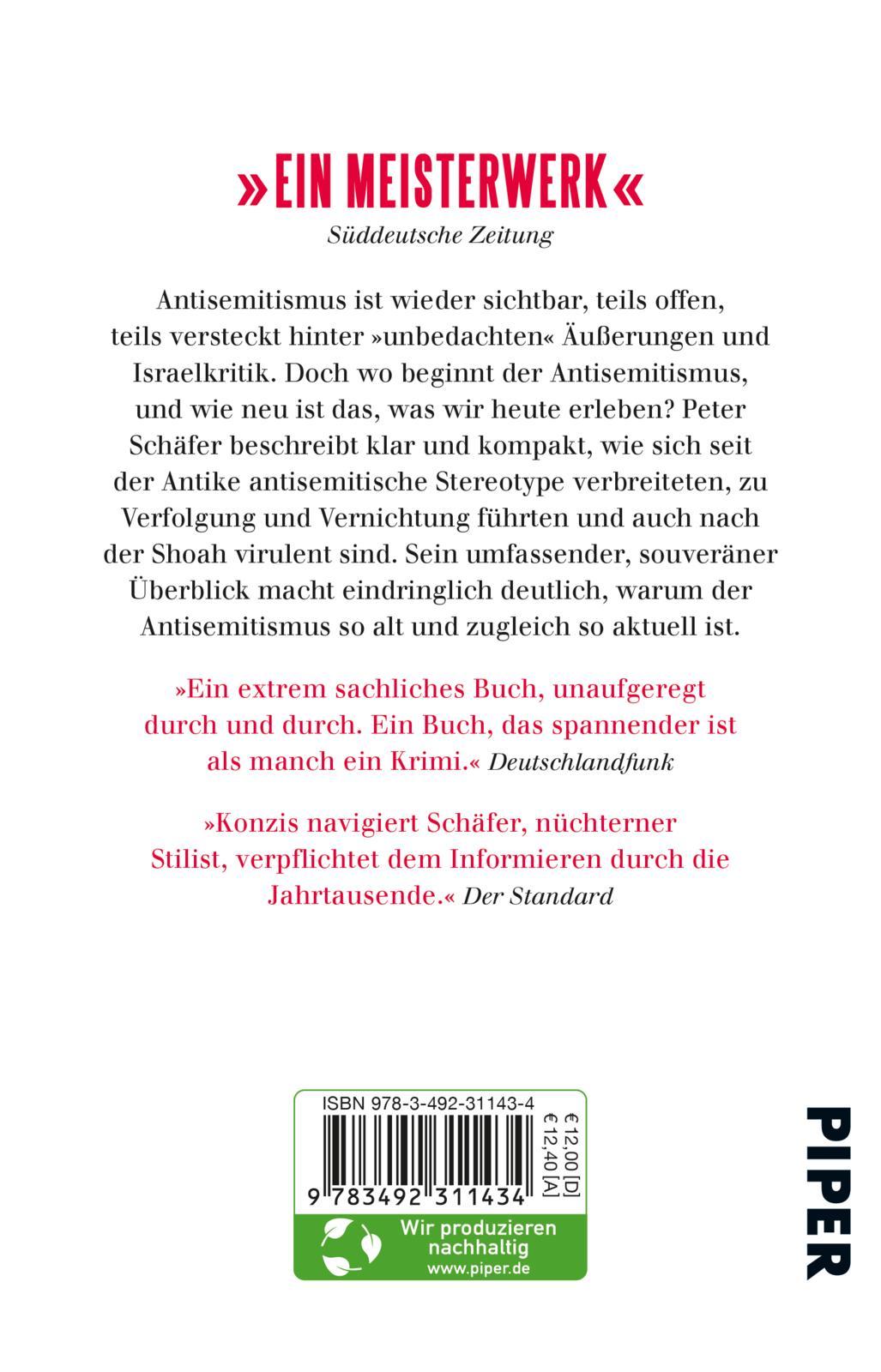 Rückseitencover Kurze Geschichte des Antisemitismus