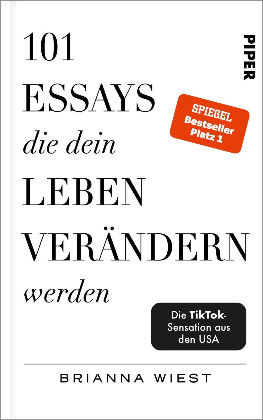 Vorderes Coverbild 101 Essays, die dein Leben verändern werden