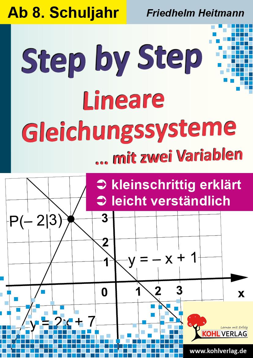 Vorderes Coverbild Step by Step / Lineare Gleichungssysteme mit zwei Variablen