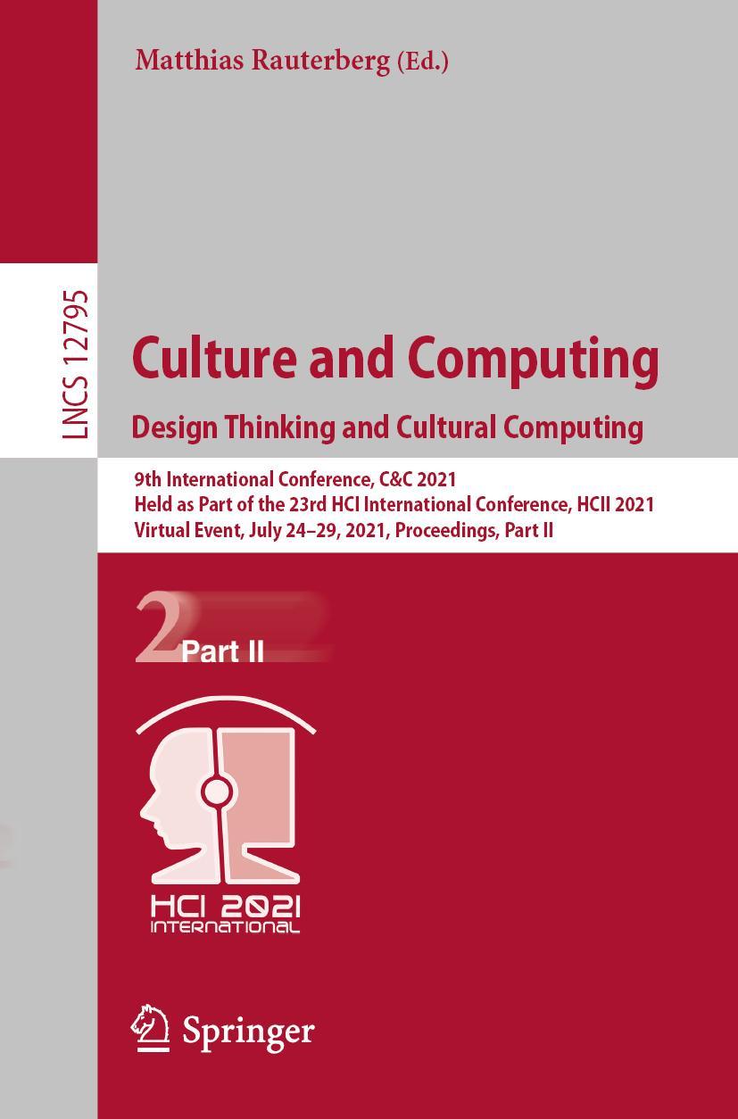 Vorderes Coverbild Culture and Computing. Design Thinking and Cultural Computing