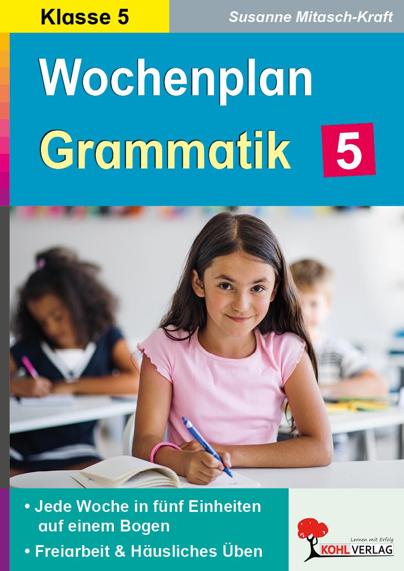 Vorderes Coverbild Wochenplan Grammatik / Klasse 5