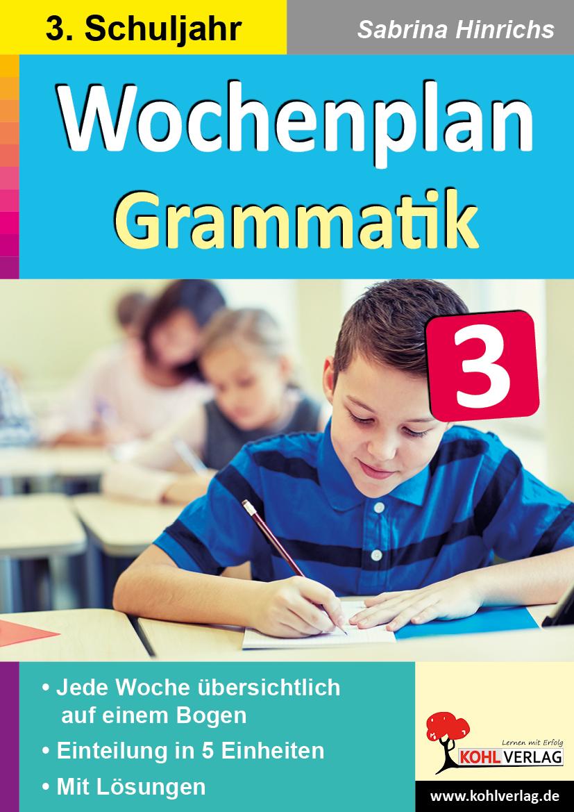 Vorderes Coverbild Wochenplan Grammatik / Klasse 3