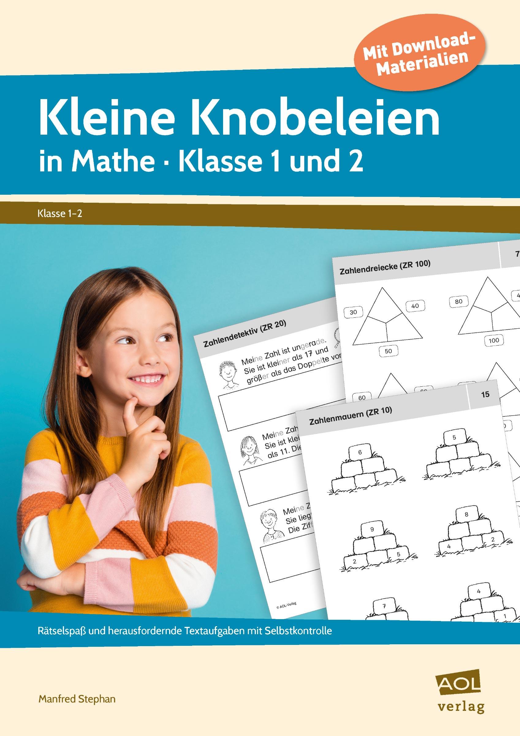Vorderes Coverbild Kleine Knobeleien in Mathe - Klasse 1 und 2