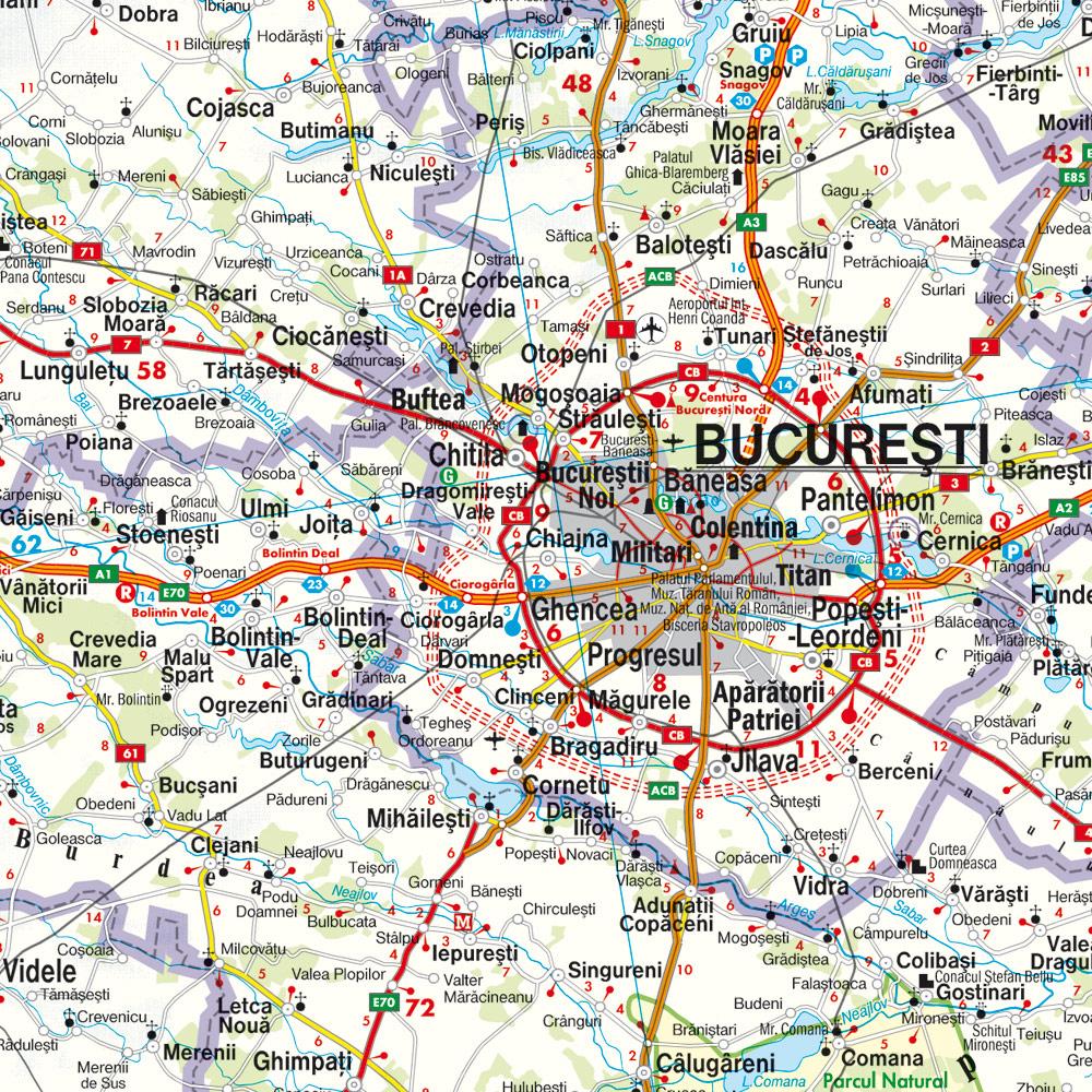 Beispielinhalt (Bild) Rumänien - Moldawien, Straßenkarte 1:500.000, freytag & berndt
