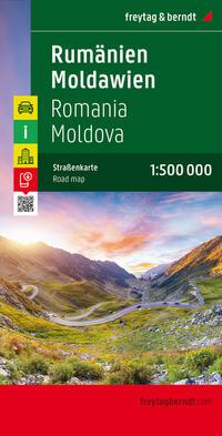 Vorderes Coverbild Rumänien - Moldawien, Straßenkarte 1:500.000, freytag & berndt