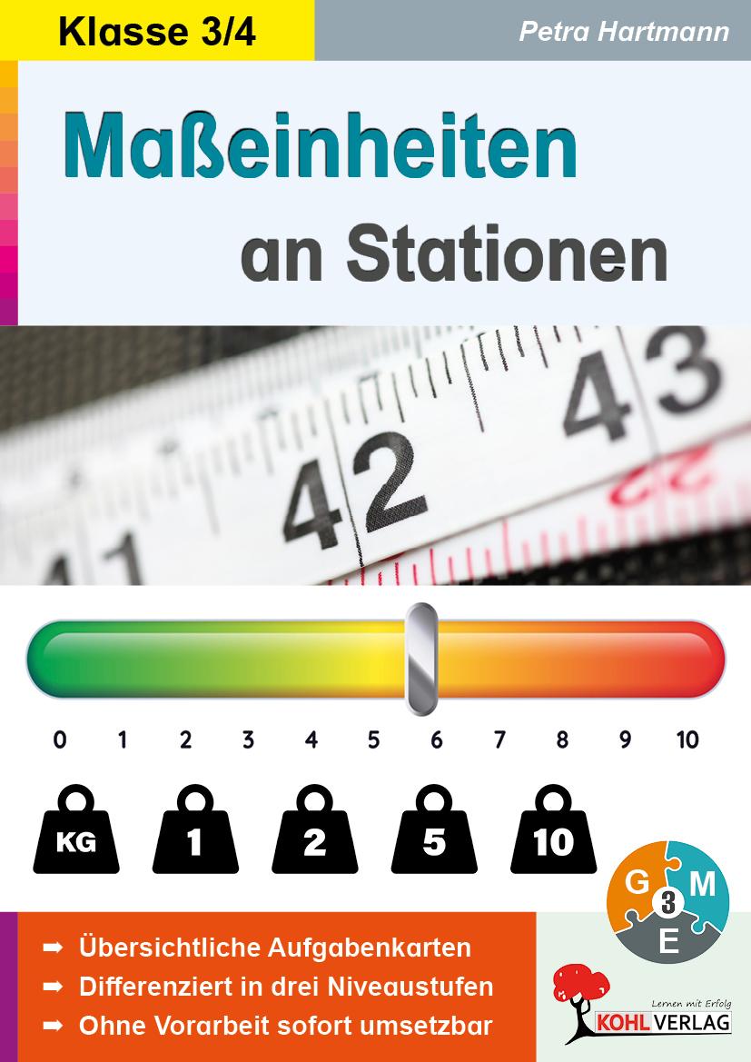 Vorderes Coverbild Maßeinheiten an Stationen / Klasse 3-4