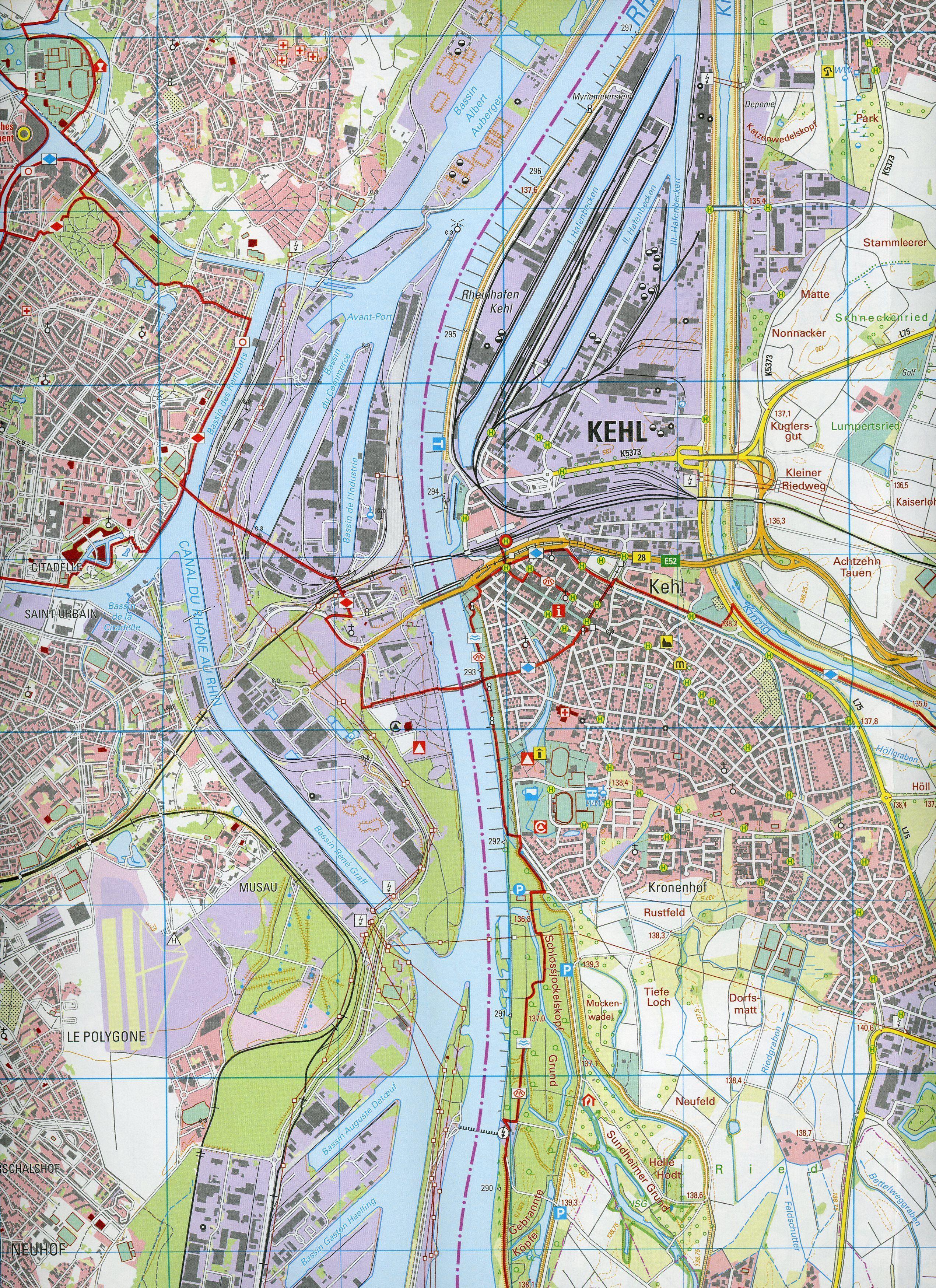 Beispielinhalt (Bild) Wanderkarte 1:25 000 Offenburg
