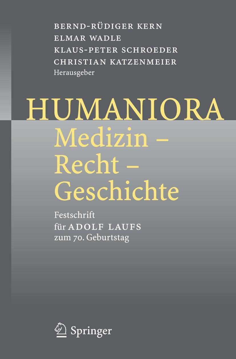 Vorderes Coverbild Humaniora: Medizin - Recht - Geschichte