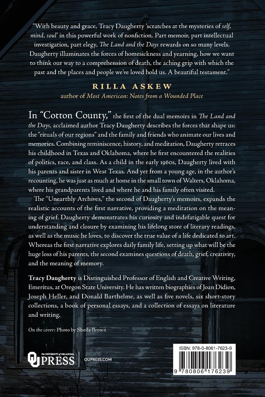 Rückseitencover The Land and the Days: A Memoir of Family, Friendship, and Grief