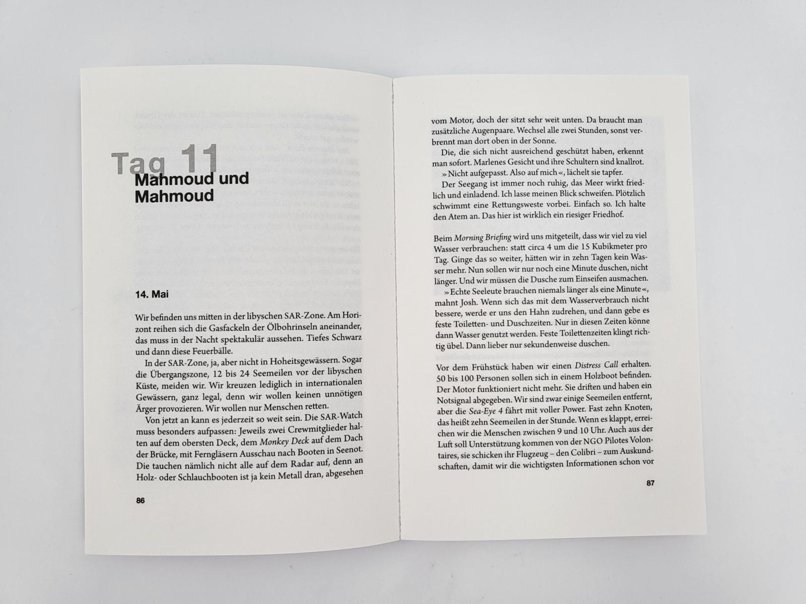 Beispielinhalt (Bild) See. Not. Rettung.