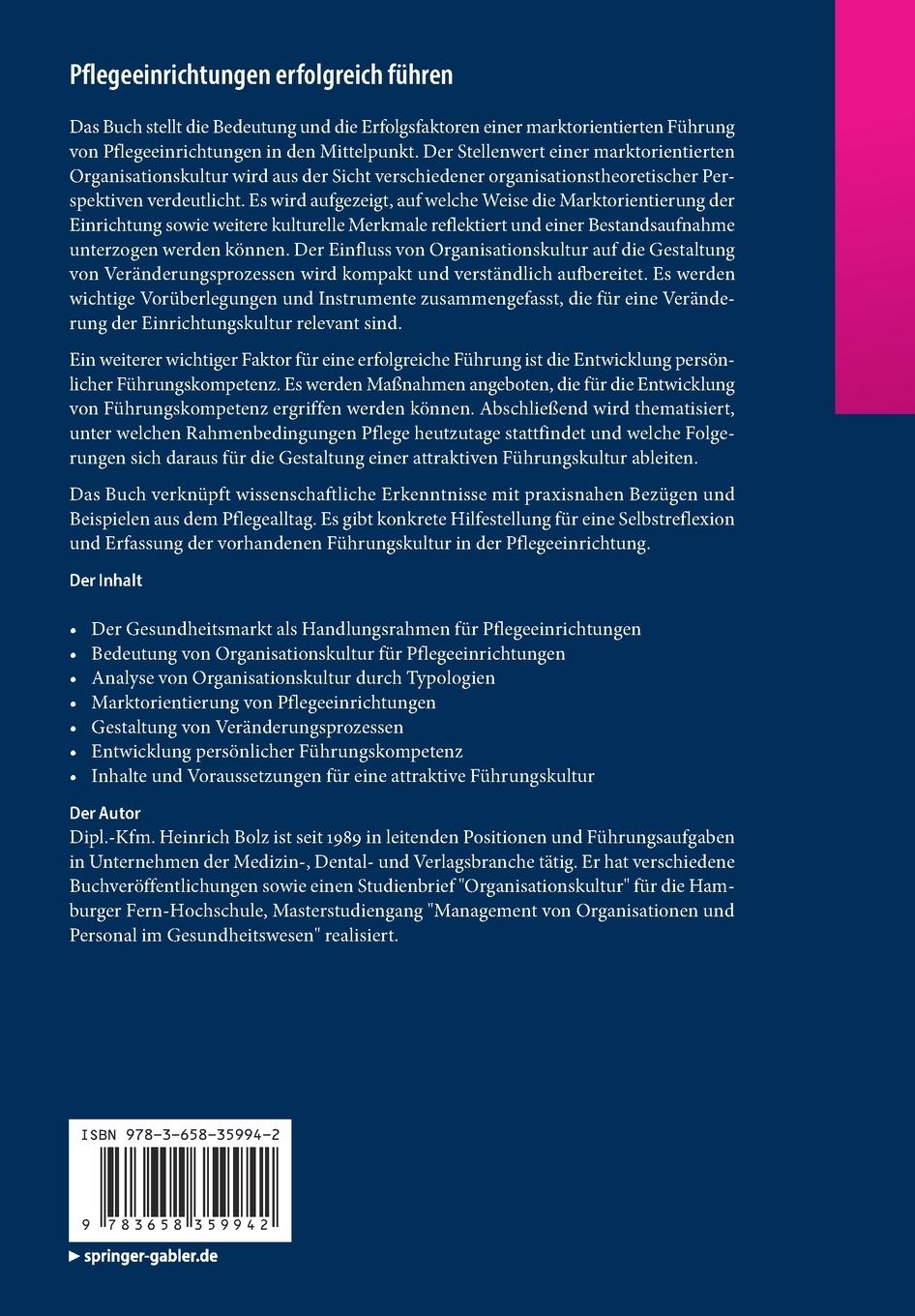 Rückseitencover Pflegeeinrichtungen erfolgreich führen