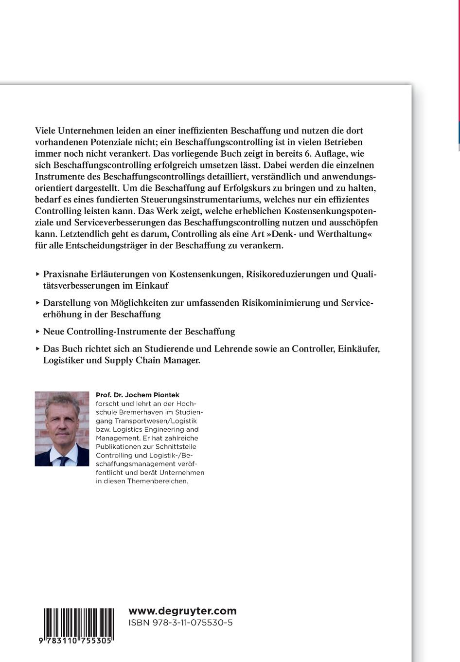 Rückseitencover Beschaffungscontrolling