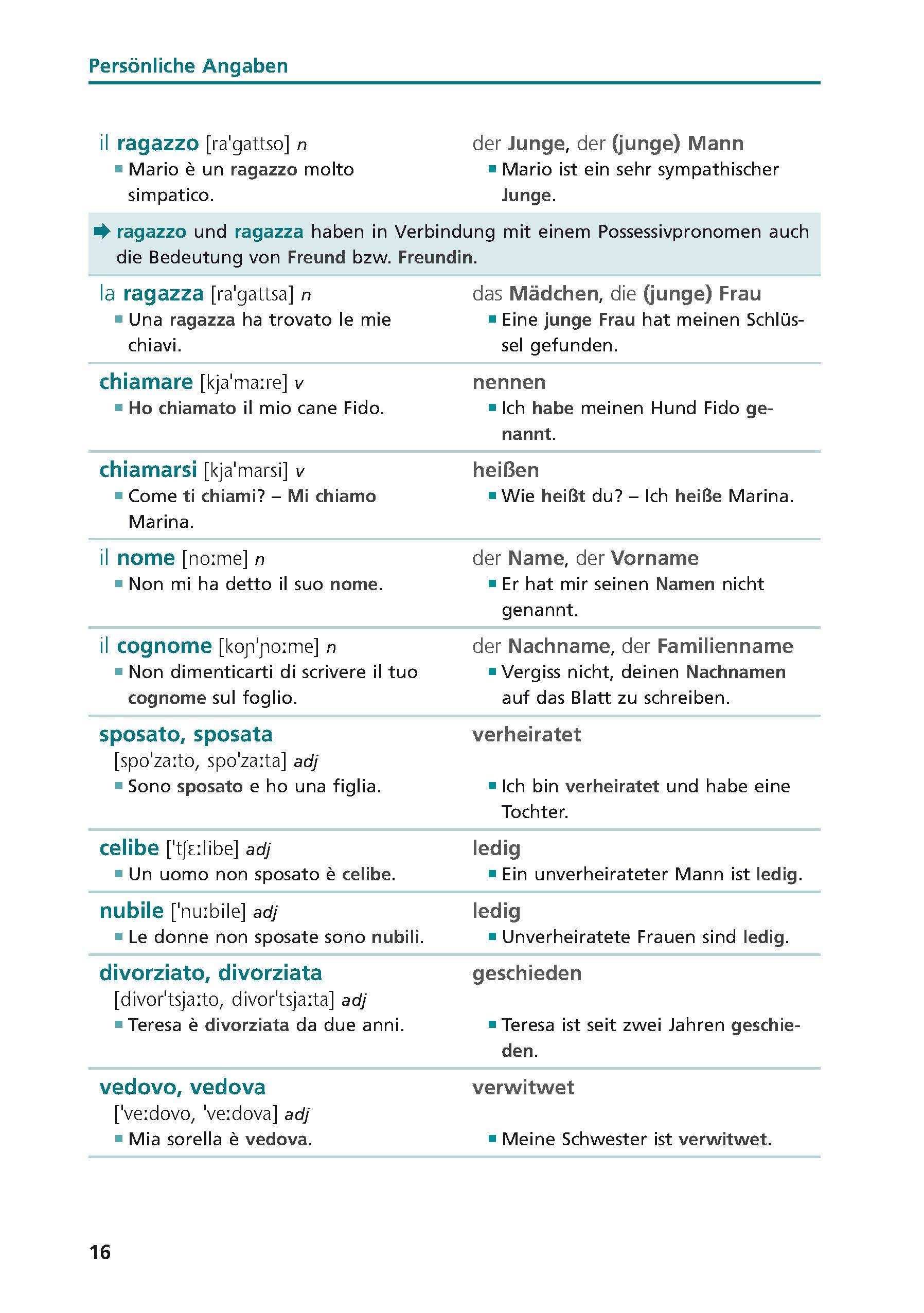 Beispielinhalt (Bild) Langenscheidt Italienisch - alles drin