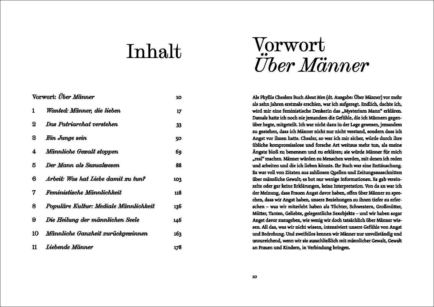 Beispielinhalt (Bild) Männer, Männlichkeit und Liebe