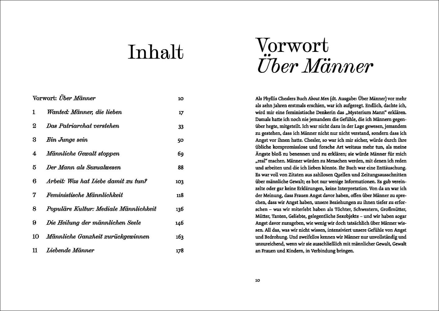 Beispielinhalt (Bild) Männer, Männlichkeit und Liebe