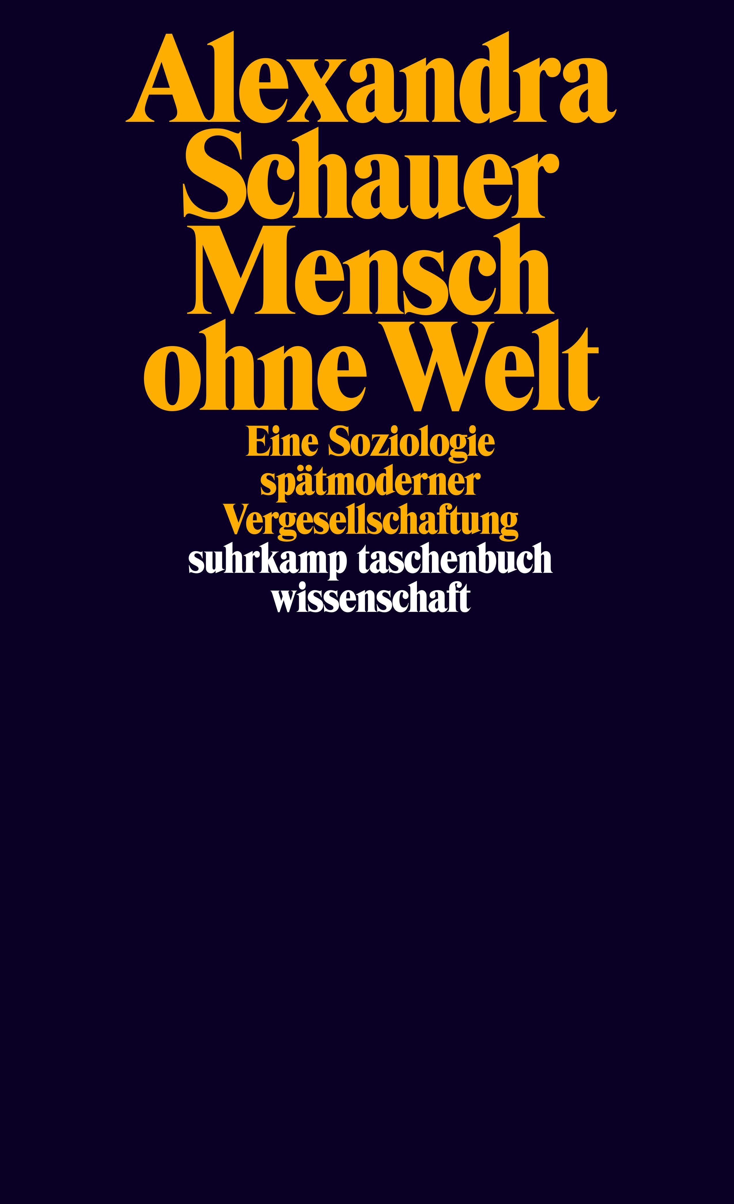 Vorderes Coverbild Mensch ohne Welt