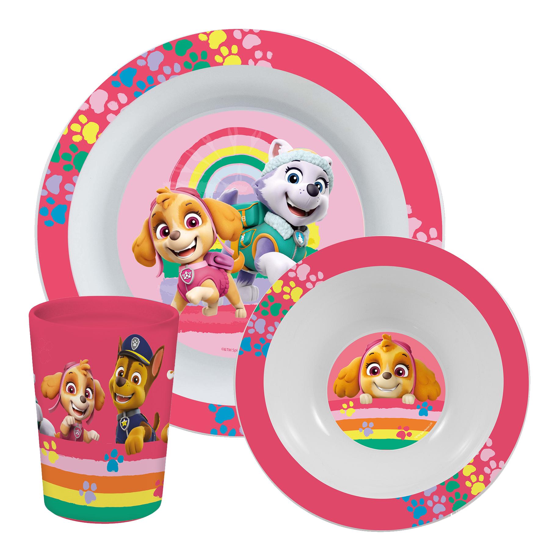 Beispielinhalt (Bild) Paw Patrol Girl 3tlg. Frühstücksset