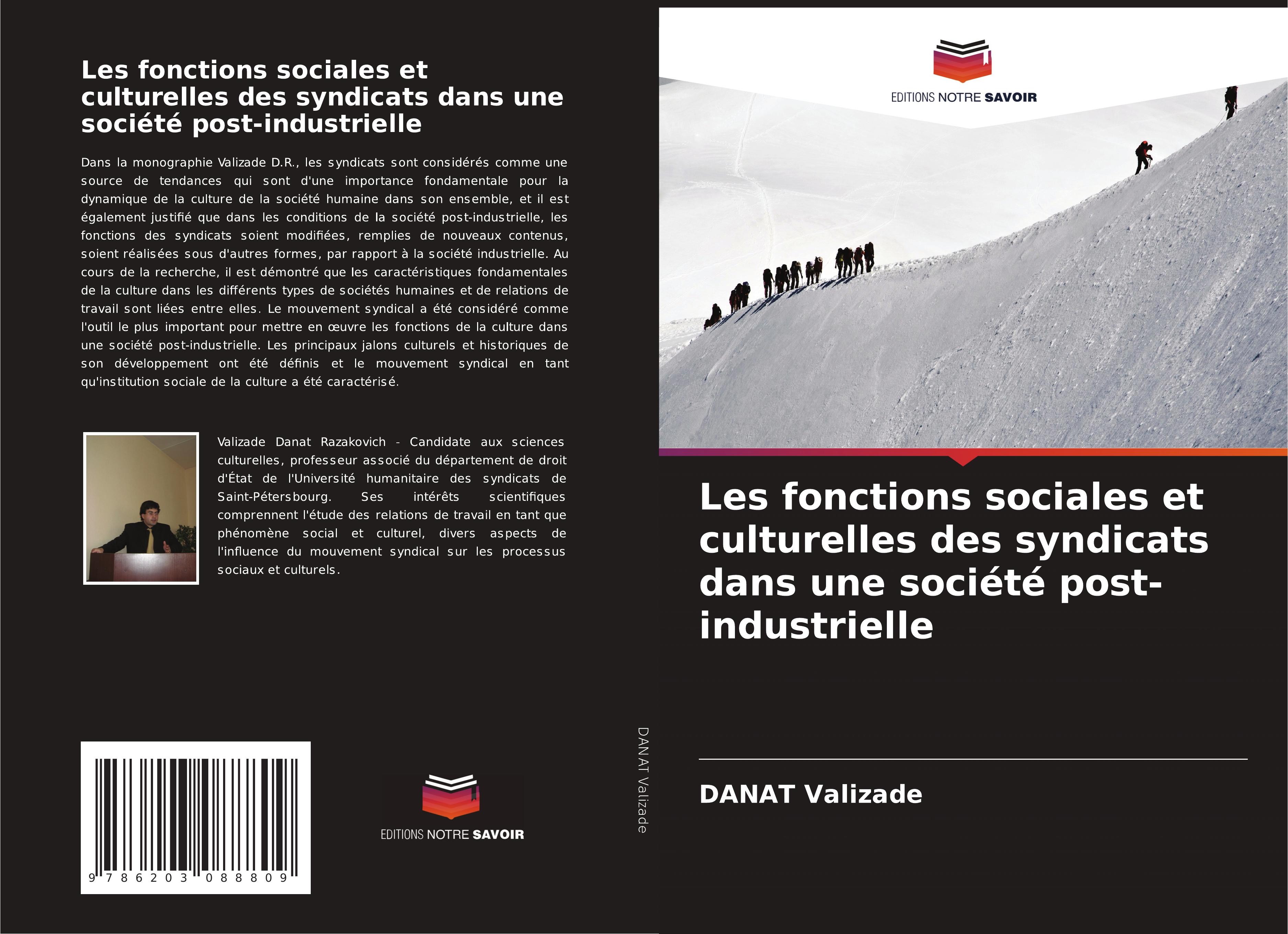 Vorderes Coverbild Les fonctions sociales et culturelles des syndicats dans une société post-industrielle