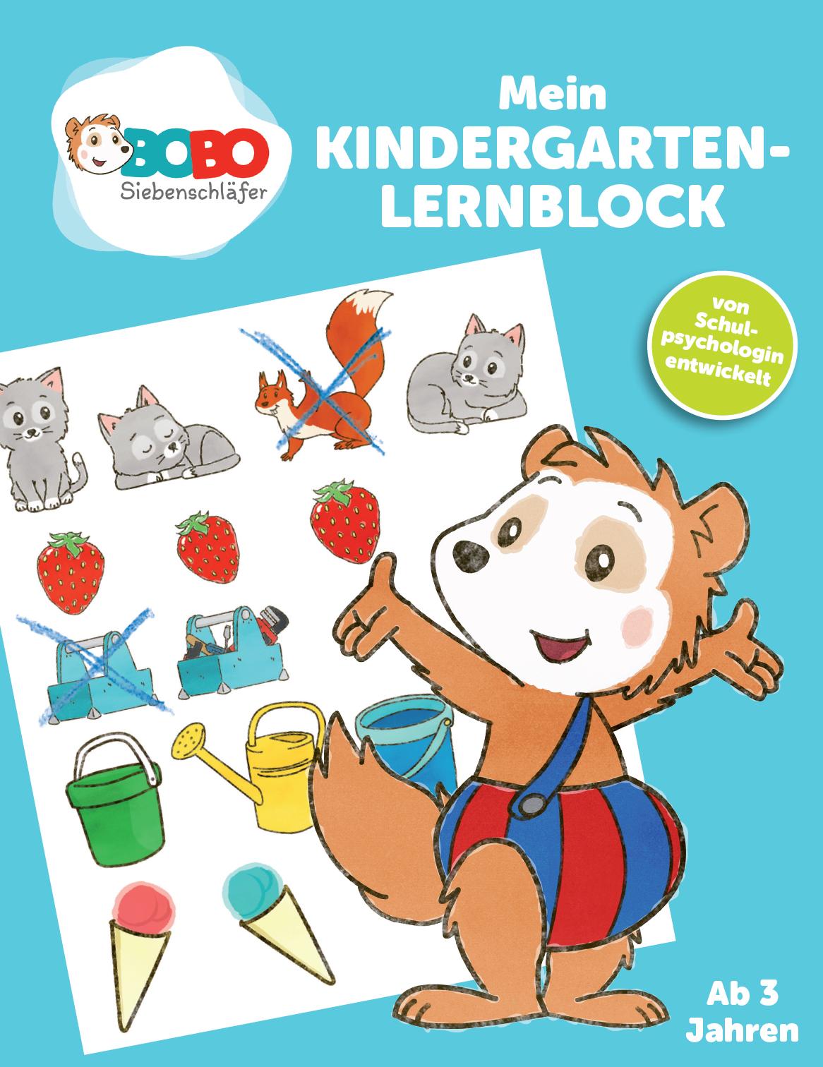 Vorderes Coverbild Bobo Siebenschläfer - Mein Kindergarten Lernblock