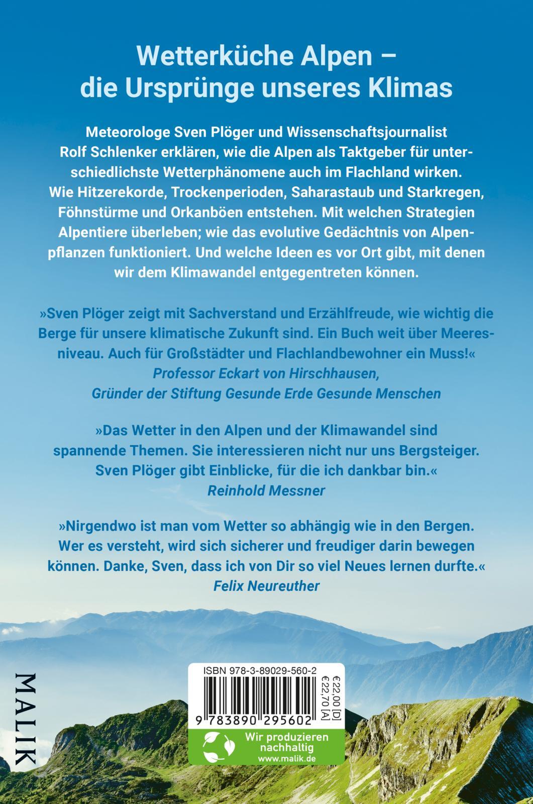 Rückseitencover Die Alpen und wie sie unser Wetter beeinflussen