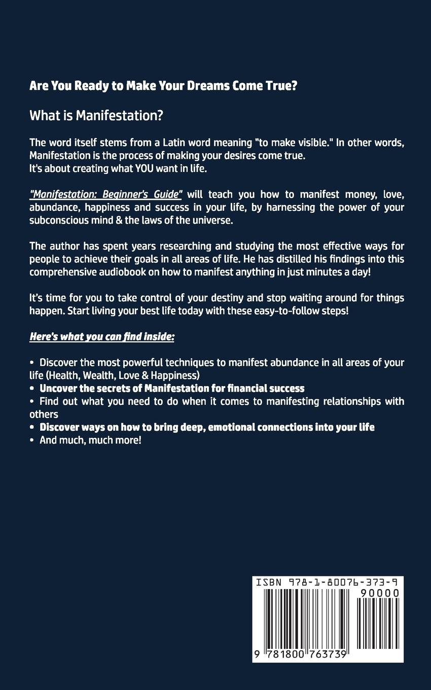 Rückseitencover Manifesting - Beginners Guide