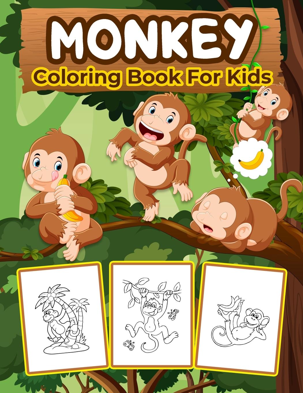 Vorderes Coverbild Monkey Coloring Book for Kids