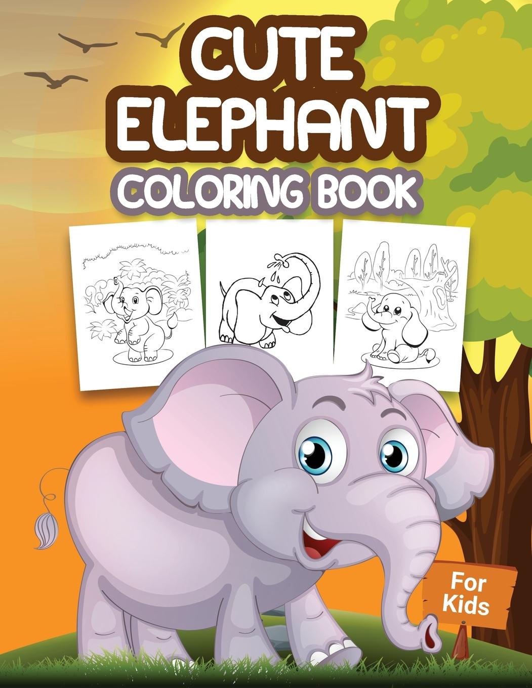 Vorderes Coverbild Cute Elephant Coloring Book for Kids