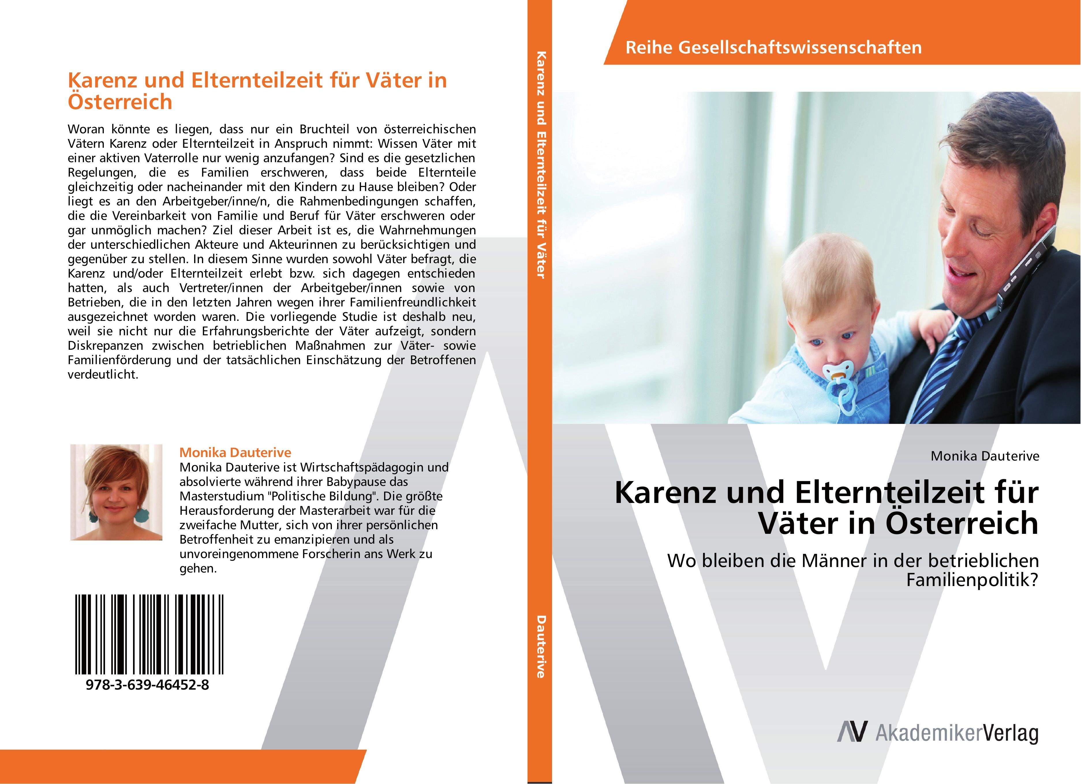 Vorderes Coverbild Karenz und Elternteilzeit für Väter in Österreich