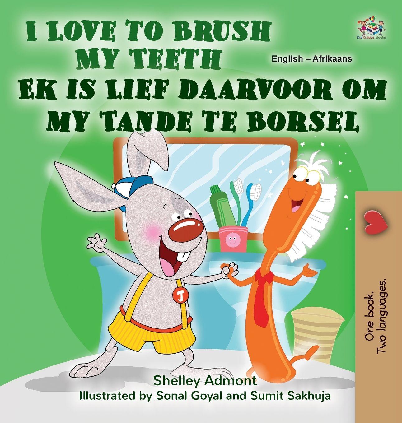 Vorderes Coverbild I Love to Brush My Teeth (English Afrikaans Bilingual Book for Kids)