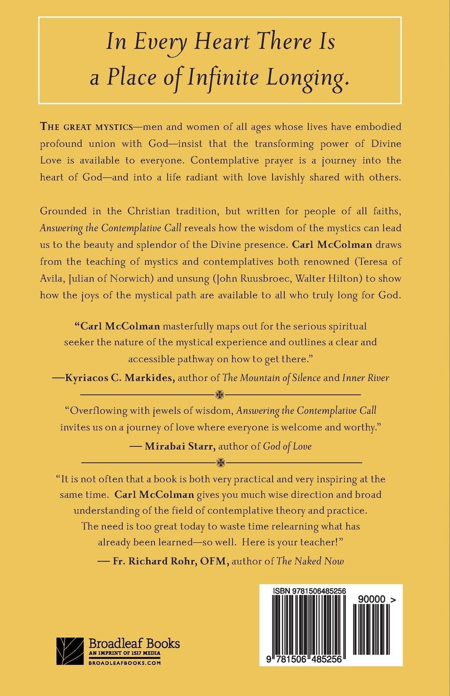 Rückseitencover Answering the Contemplative Call