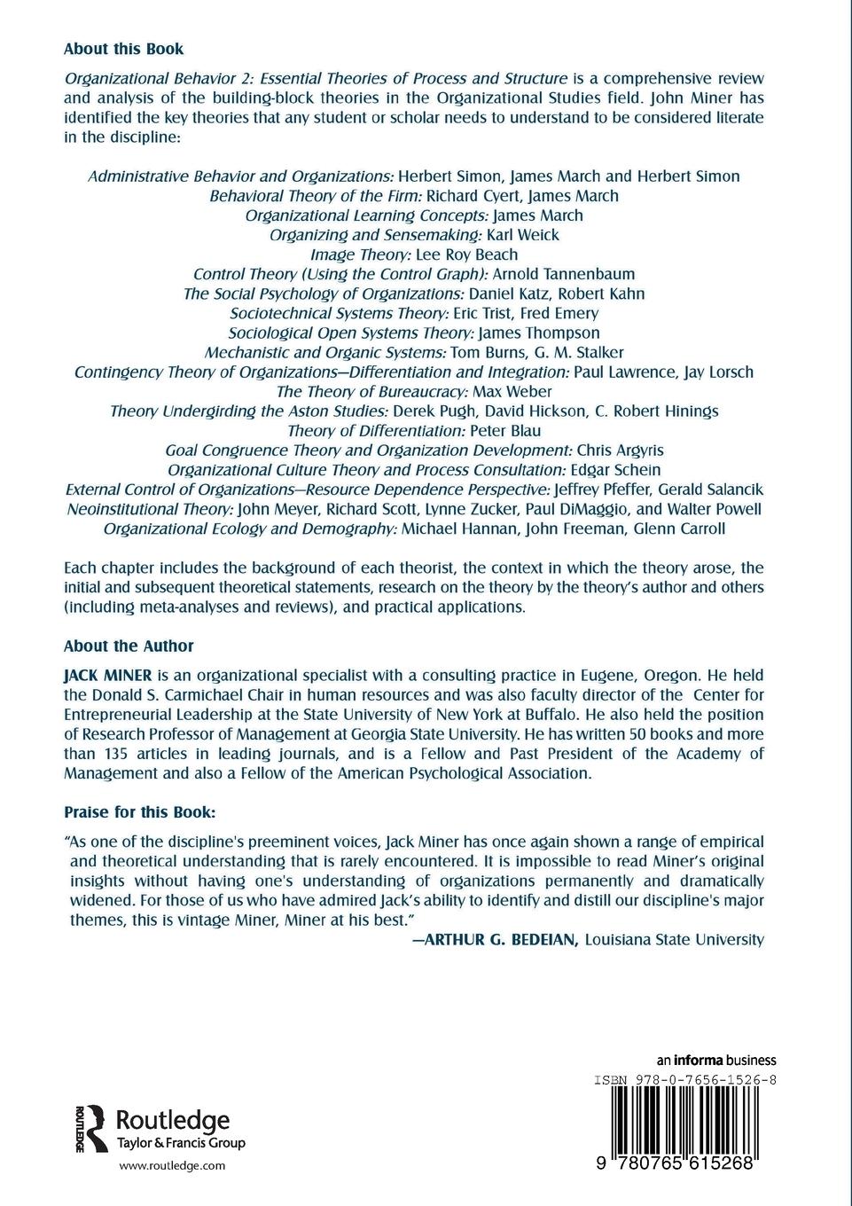 Rückseitencover Organizational Behavior 2