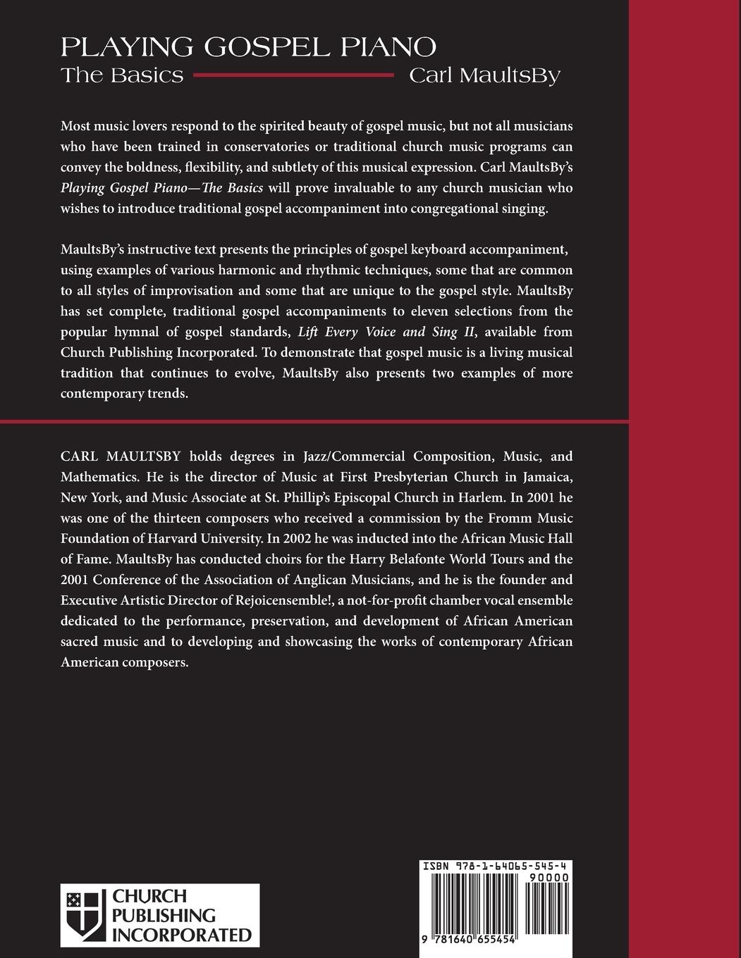 Rückseitencover Playing Gospel Piano: The Basics