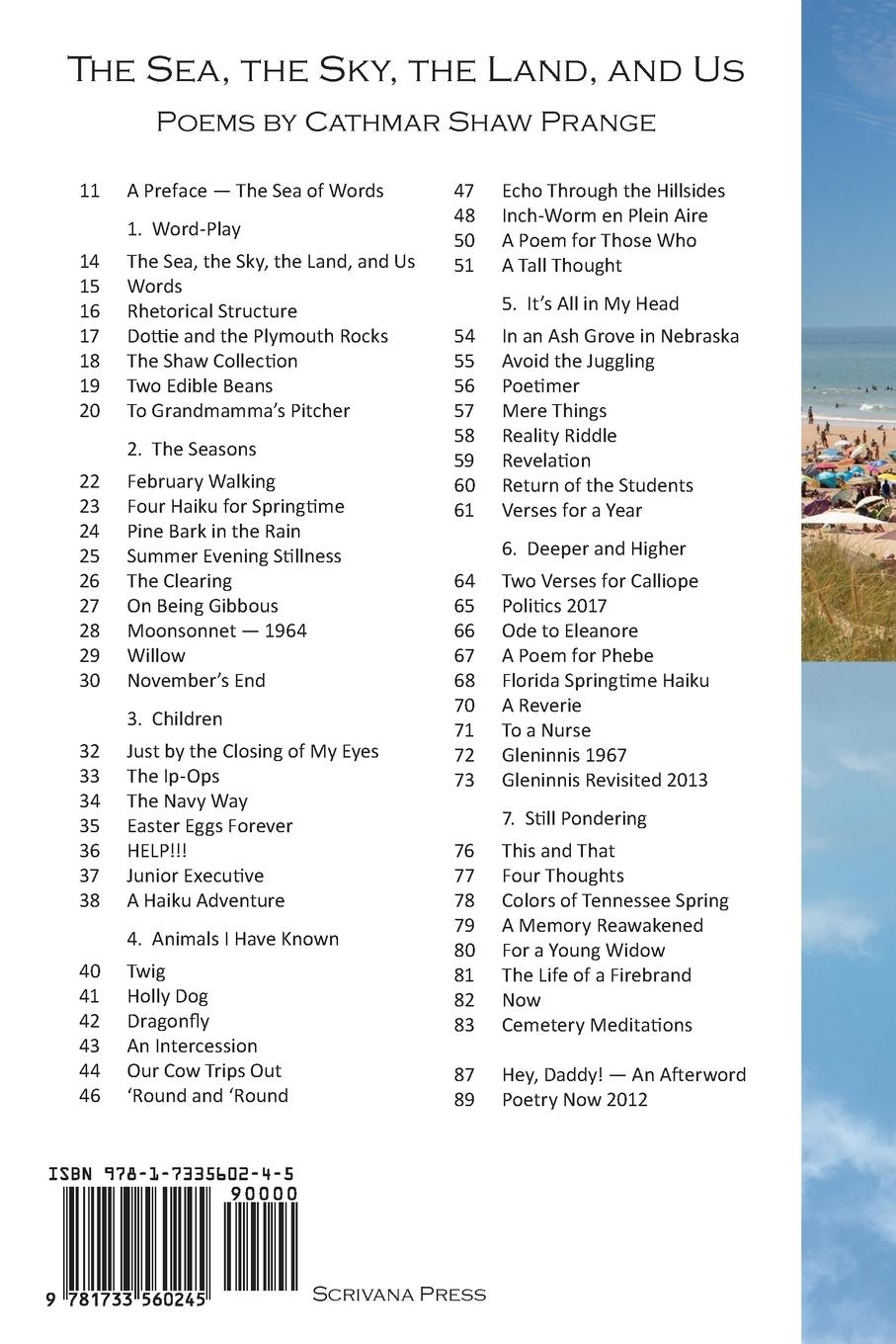 Rückseitencover The Sea, the Sky, the Land, and Us