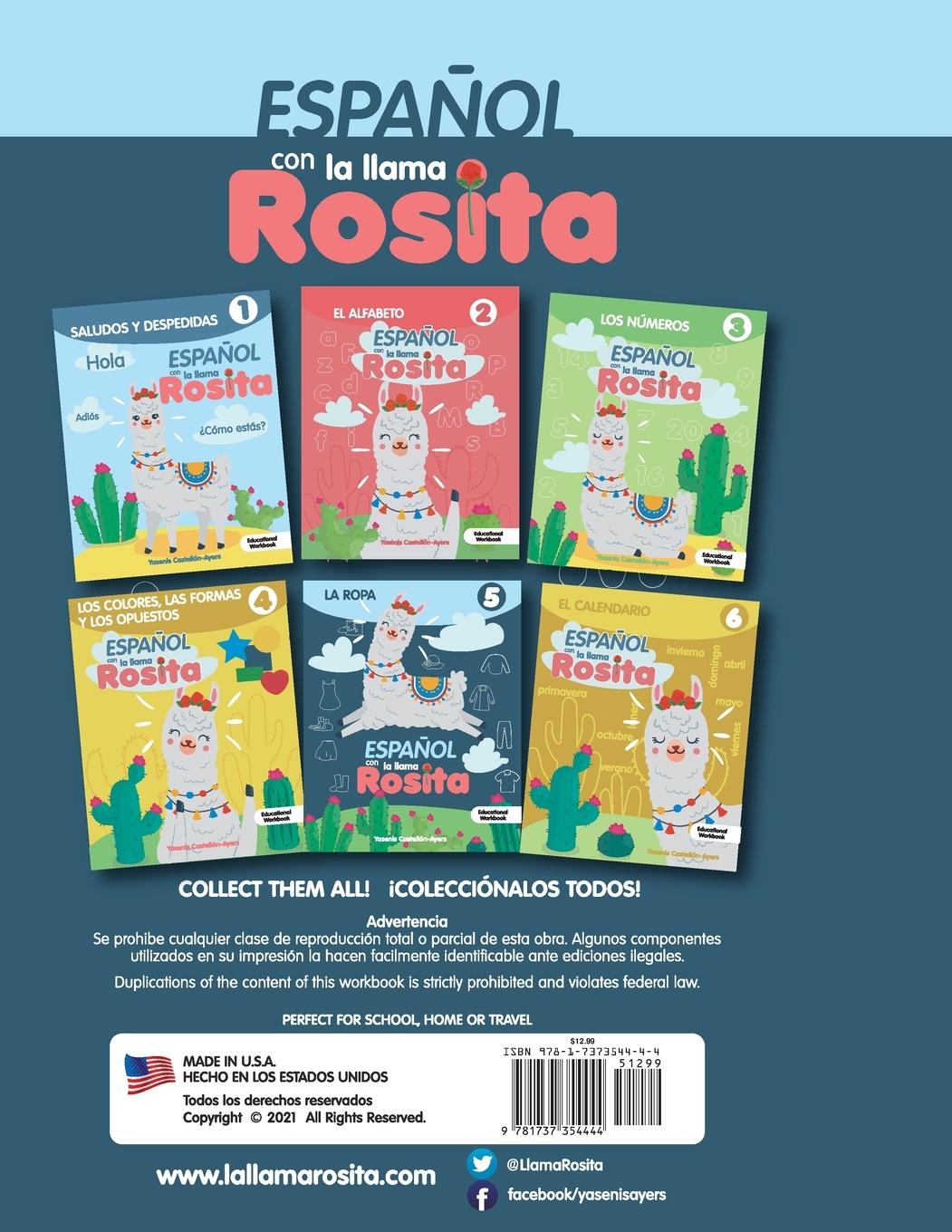 Rückseitencover Espanol con la llama Rosita La Ropa