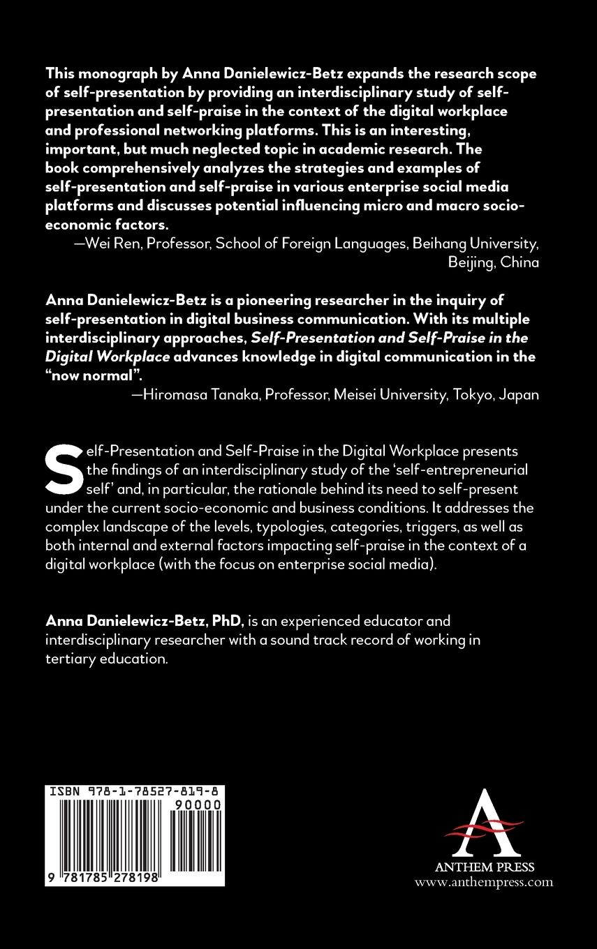 Rückseitencover Self-Presentation and Self-Praise in the Digital Workplace