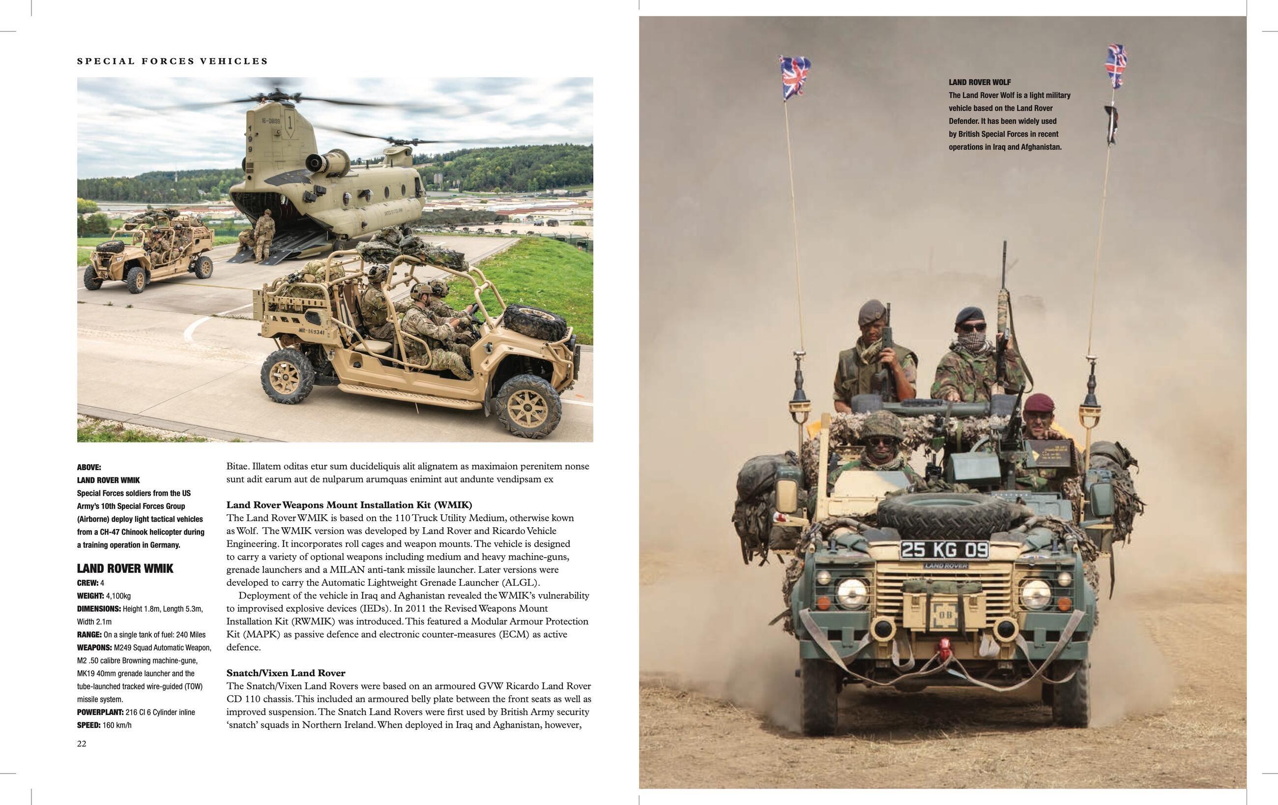 Beispielinhalt (Bild) Special Forces Land Vehicles