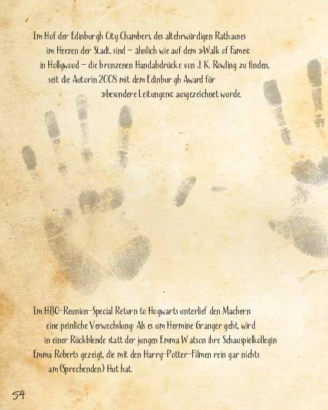 Beispielinhalt (Bild) Insiderwissen für Harry Potter Fans