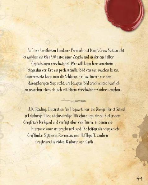 Beispielinhalt (Bild) Insiderwissen für Harry Potter Fans