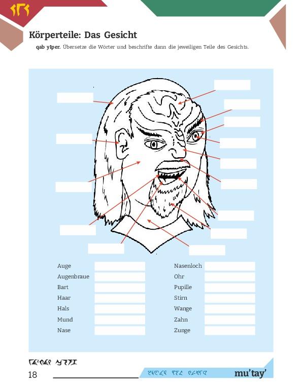 Beispielinhalt (Bild) Arbeitsbuch Klingonisch