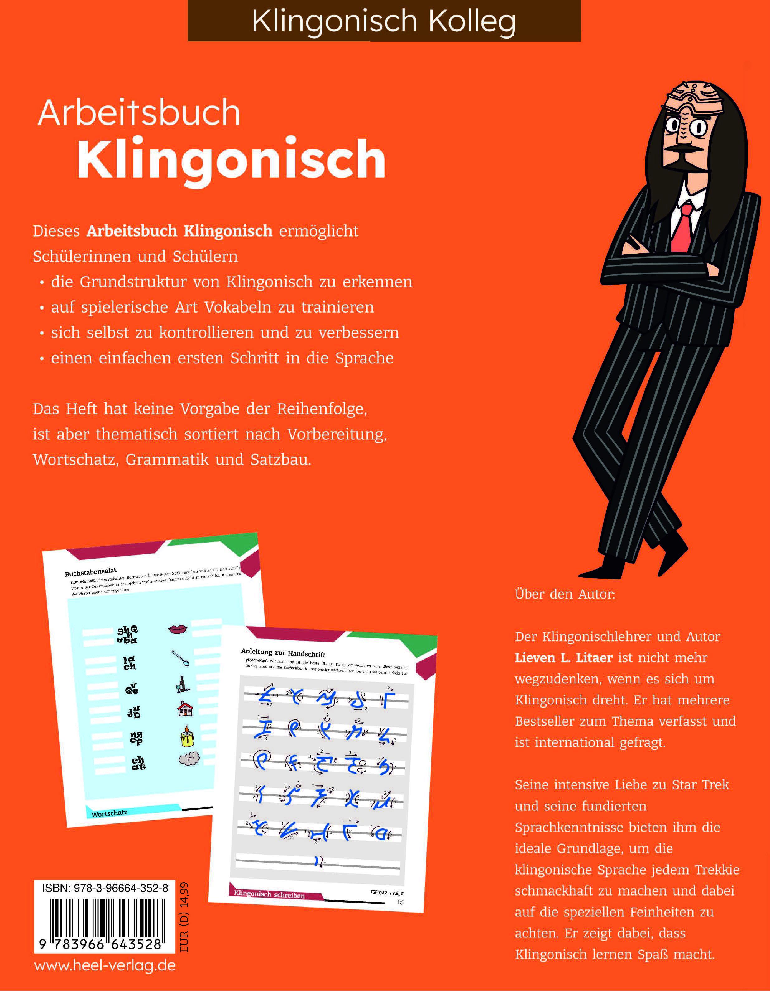 Rückseitencover Arbeitsbuch Klingonisch
