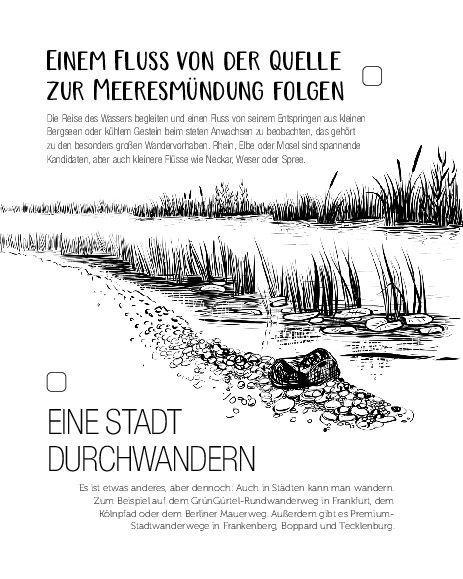 Beispielinhalt (Bild) Bucket List für Wanderer