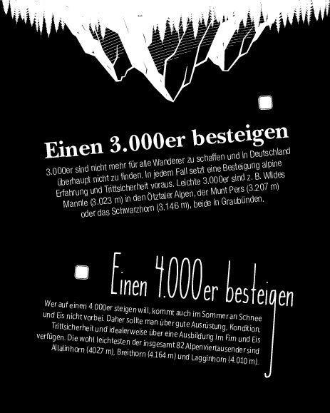 Beispielinhalt (Bild) Bucket List für Wanderer