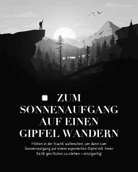 Beispielinhalt (Bild) Bucket List für Wanderer