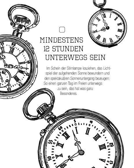 Beispielinhalt (Bild) Bucket List für Wanderer