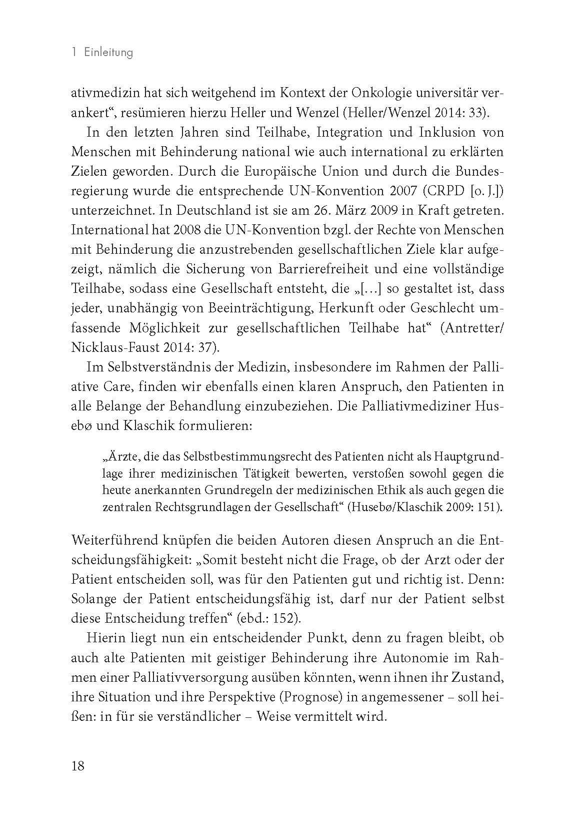 Beispielinhalt (Bild) Ärztliche Versorgung von Menschen mit geistiger Behinderung am Lebensende