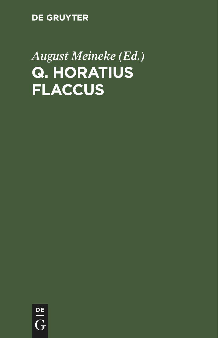 Vorderes Coverbild Q. Horatius Flaccus