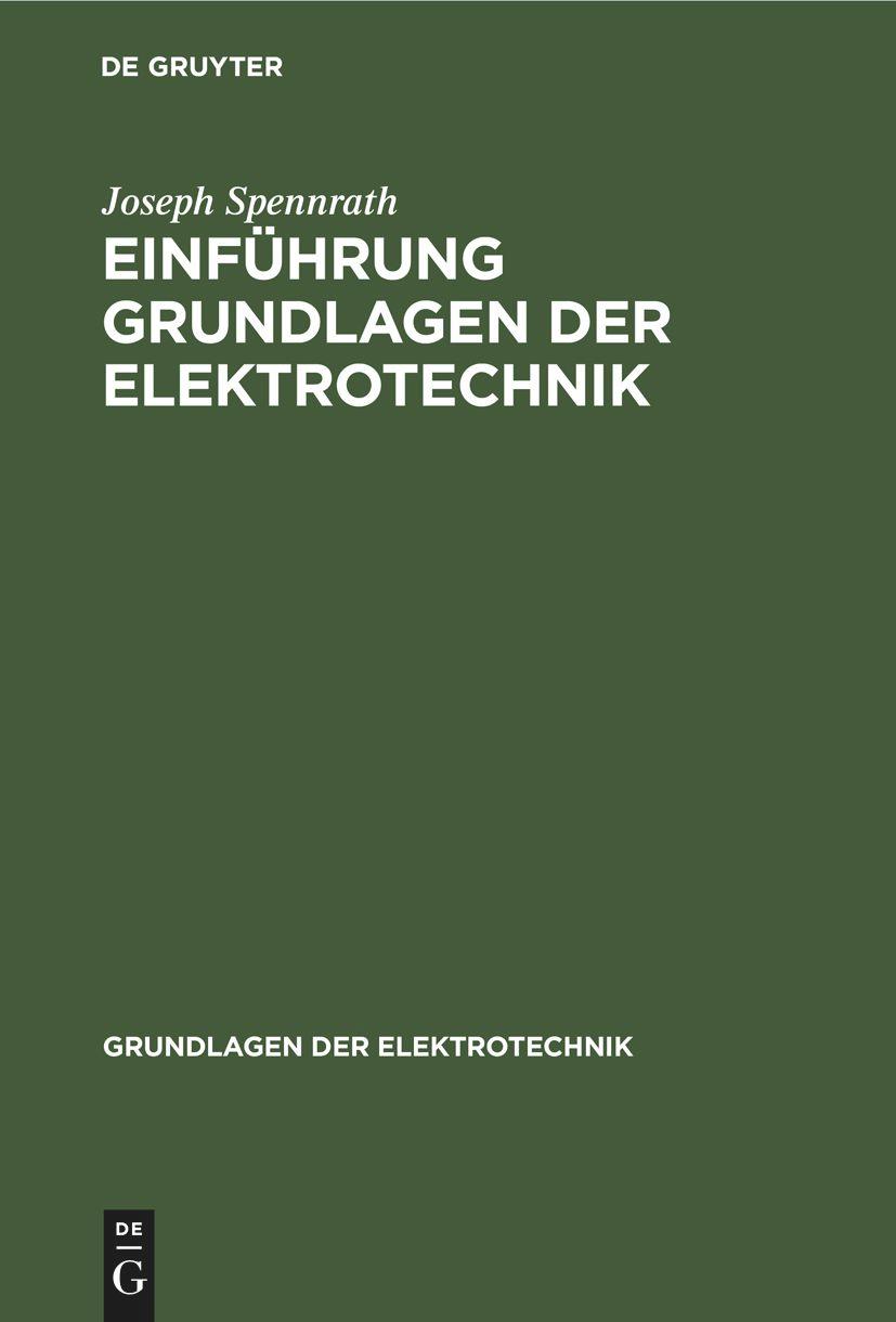 Vorderes Coverbild Einführung Grundlagen der Elektrotechnik